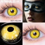 Cosplay Blue Color Contact Lenses for Eyes Yearly Makeup Halloween Beauty Yellow Contact Lenses Eye Cosmetic