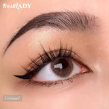 Invisible Enhancement: 14.2mm Soft Hazel Enhancers - Yearly Contact Lens Prescription Lenses for Dark Eyes |   Milky Gradient Effect