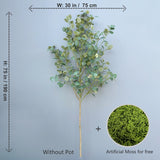 60-190cm Artificial Eucalyptus trees Branches Banyan Leaves Fake Plant Plastic leave Landscape faux plant For Home Garden Decor