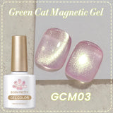 BORN PRETTY 10ml Black Glass Cat Magnetic Gel Nail Polish Ultra Shine Gold Silver Glitter Soak Off UV LED Gel Nail Art Varnish