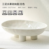 Modern Creative Hand Crafted Ceramic Three Legged High Legged Fruit Tray for Home, Living Room, Tabletop, Fruit Tray, Candy Tray