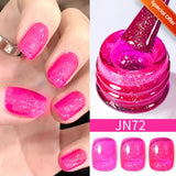 10ml Red Series Gel Nail Polish Winter Dark Red Glitter Nail Art Varnish Semi Permanent Soak Off UV LED Gel