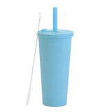 700ml,Double-Layer Straw Cup/MUG,Drinkware,Environmentally Friendly Plastic,Large Diameter,Transparent Milk Tea Cup,Holiday Gift