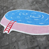 Special-shaped Living Room Carpet Creative Art Swimming Pool Shape Bedroom Rug Ins Style Large Area Soft Coffee Table Mats Ковер