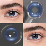 Eye Eyes Color Contacts Colored Contact Lenses Lens Small Pupil Enlarging Cosplay Blue Soft 2Pcs 1 Year Use