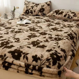 Ikeehome  New Fall and Winter Thickened Rabbit Plush Single Fitted Sheet Warm Fitted Sheet Anti-Slip Anti-Static Bed Cover