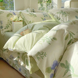 New Cotton Single Duvet Cover Printed Garden Quilt Cover Skin Friendly Breathable Bedding 150x200 180x220 220x240 200x230