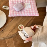 Korea lovely candy color bow gloss silicone earphone case for airpods pro 2 for airpods 1 2 3 4 protection cover with keychain