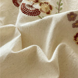 Linen Cotton Bedding Set Breathable Embroidery Bed Linens Sheet Pillowcase Duvet Cover Sets Underwear
