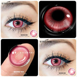 1 Pair Halloween Cosplay Contact Lenses Soft Anime Red Eyes Beauty Pupils Lenses for Party Makeup