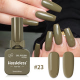 Single-use gel nail polish, classic colors, semi-permanent, removeable by soaking or LED polish, suitable for home and salon use