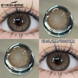 1 Pair Fashion Colored Contact Lenses Popular Natural Gray Brown Beauty Pupils Blue Eyes Lens Yearly Blue Eyes Contact