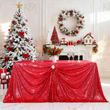Rectangle Table Cover Golden Sequin Tablecloth Long for Wedding Birthday Party Baby Shower Events Independence Day Decorations