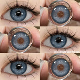 Color Contact Lenses for Eyes Gray Lense Brown Contact Blue Eyes Lenses Colorful Makeup Contact Lens Yearly 2pcs/pair
