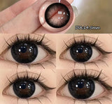2pcs Myopia Color Contact Lenses for Eyes with Myopia Black Large Diameter Lens Circular Lens Beauty Pupil Fast Shipping