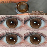 2pcs Colored Contact Lenses for Eyes Brown Lenses with Degree Blue Natural Prescription Eye Korean Natural Lenses