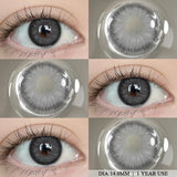 2 Pcs Colored Contact Lenses for Gray Eye Lenses Natural Gray Contact Lens Blue Contact Yearly Fashion Green Pupils