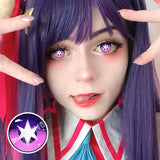 2pcs Halloween Cosplay Contact Lenses Pink Red Lenses Multi-colored Lense Anime Cosplay Lenses Fashion Lens