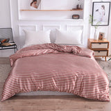 Bed Linen Silky Duvet Cover220x240 Stripe Queen Size 1PCS Quilt Cover Bedding covers Fashion Home Textile Nordic sling