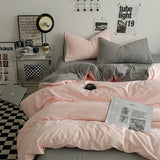 INS Bedding Comforter sets Duvet Cover bedsheets set with pillows case Bedding Linens Set for Queen/King Bed edredones de cama