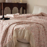 Korean 100% Cotton Summer Quilt Cool Feeling Quilt Bare Sleeping Skin-Friendly For Women Romantic Bedroom Decor Queen Size