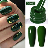 10ml Red Series Gel Nail Polish Winter Dark Red Glitter Nail Art Varnish Semi Permanent Soak Off UV LED Gel