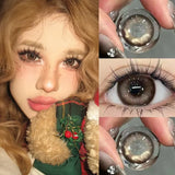 1 Pair New Korean Lenses Colored Contact Lenses With Degree Myopia Lenses Soft Beautiful Pupil Brown Contact Make Up
