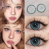 Myopia Color Contact Lenses For Eyes with Multicontact Natural Pupils Korean Grey Lenses 1 Pair(2Pcs) Fast Shipping