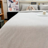 Waed Cotton Bedding Set Simple ature Light een Plaid Tee-Piece Queen Size Pure Cotton Bed Linens Japanese Sle