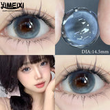 1 Pair New Product Color Contact Lenses Degrees Fashion Comfort Soft Nature Blue Grey Lenses Fast Shiping