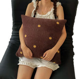 Ikeehome  class A sheep wool throw pillow cartoon small fresh throw pillow living room bedroom pillow 45x45cm
