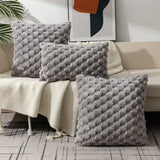 Red Pineapple Grid Turtle Pattern 3D Soft Plush Throw Pillowcase,Cushion Cover for Living Room Sofa Bedroom Home Room Decor 45CM
