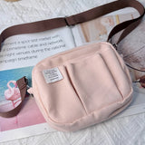 Large Capacity Canvas Storage Bag Simple Design For High School Students Multi-Layer Pencil Case And Bag For Boys And Girls