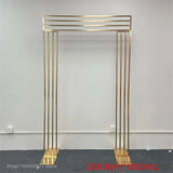 1pcs/3pcs Shining Gold Mirror Chuppah Acrylic Backdrop Stand for Wedding Decoration Flower Stand Walkway Pillar 2M/2.4M Tall