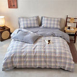 New All-cotton Washed Cotton Printed Checkered Quilt Cover Skin-friendly and Breathable Duvet Cover Without Pillowcase