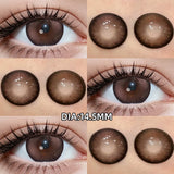 14.5mm Big Diameter Colored Contacts 2pcs Half Yearly Multi-Tone Lenses for Daily Life Makeup Party