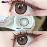2PCS Color Contact Lenses (Pearl Series) Brown Natural Lenses Gray High Quality Eye Contacts 14.5mm Big Pupil Beauty Lense