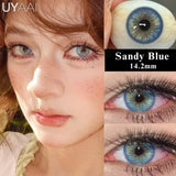 NEW Color Contact Beauty Blue Lenses Big Eyes Makeup Gray Lense Beauty Pupils Cosmetic Colored Lenses Colorcon For Party