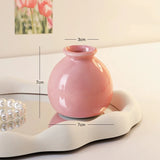 Cream style ceramic vase hydroponics dried flowers flower arrangement desktop ornament home office decoration