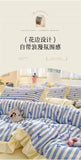 Black Lace Ruffles Korean Bow Decor Bedding Set Duvet Cover Pillowcase Washed Cotton Four-Piece Sets Soft Quilt Cover Bed Sheet