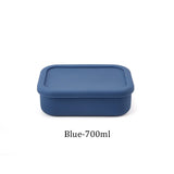 Silicone Bento Lunch Box Microwave Heating Lunch Box Fruit & Vegetable Storage Box Suitable for Students and Office Workers