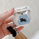Sofa cat case For Apple Airpods 4 cute headphone accessories Air Pod 1/2 Airpods 3 pro pro2 cover with pendant airpods4 case