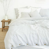 Pure Linen Duvet Cover Set, Natural Quilt Cover And Pillowcases, Double Bed Set, Queen King Duvet Cover 220x240, Bedding Set