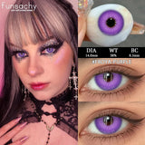 1Pair Cosplay Colored Contact Lenses for Halloween Blind Black White Lens Anime Coser Eyes Contacts Cosmetic Eye Pupils