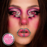1 Pair Cosplay Color Contact Lenses Halloween Mesh Series Red White Blue Coloured Lenses  for Eyes Anime Accessories