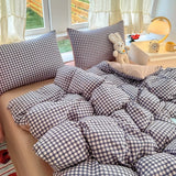 Oxygen Double Layered Four-Piece Bedding Set Fresh Floral Duvet Cover Bed Sheet Bed Canopy Student Dormitory 3-Piece Set
