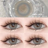 1Pair Natural Brown Contact Lenses for Eyes Colored Lenses Gray Pupils Big Eye Lenses Fashion Beauty Contacts Yearly