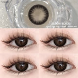 1Pair Natural Brown Contact Lenses for Eyes Colored Lenses Gray Pupils Big Eye Lenses Fashion Beauty Contacts Yearly