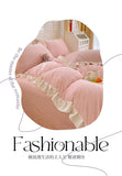 Princess Style Bedding Set Soft Bedroom Decor Comforter Duvet Cover Set Pillowcase Bed Sheet Ruffled Quilt Cover Four Pieces Set