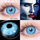 Cosplay Blue Color Contact Lenses for Eyes Yearly Makeup Halloween Beauty Yellow Contact Lenses Eye Cosmetic